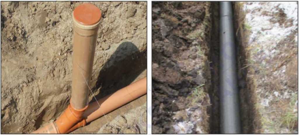 Глубина укладки канализационной трубы при частном домостроении