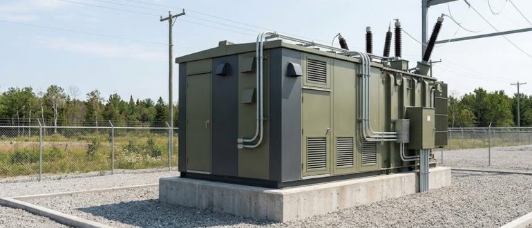 Комплектная трансформаторная подстанция на бетонном основании