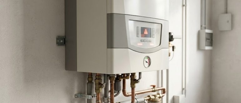 Настенный газовый котёл с индикатором ошибки на дисплее