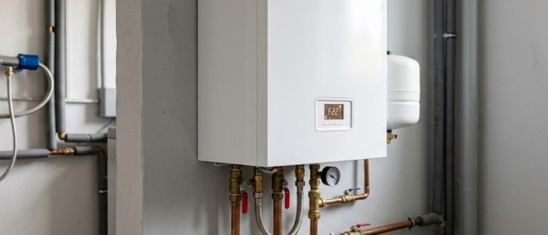 Настенный газовый котёл с кодом ошибки на дисплее