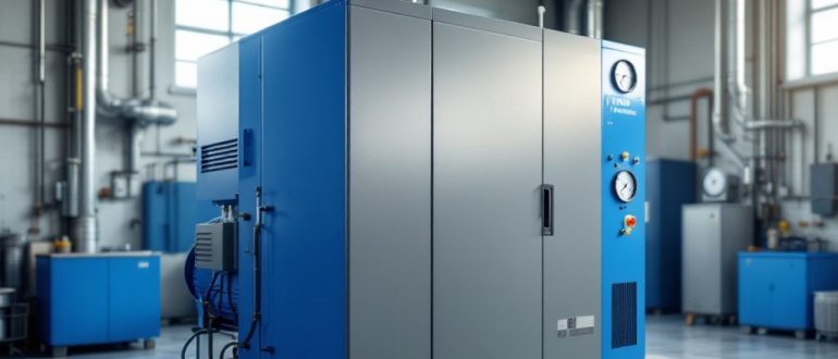 Промышленный винтовой компрессор в чистом цехе