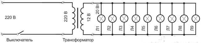 Трансформатор для галогенных ламп. разновидности, выбор, схема подключения