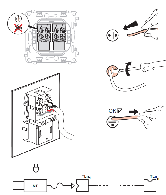 Как подключить телефонный кабель к телефонной розетке (схема)