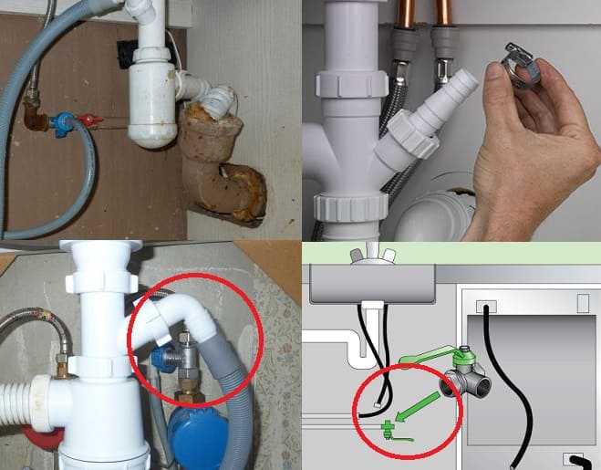 Подключение посудомоечной машины к водопроводу и канализации — используем для работы схему подключения