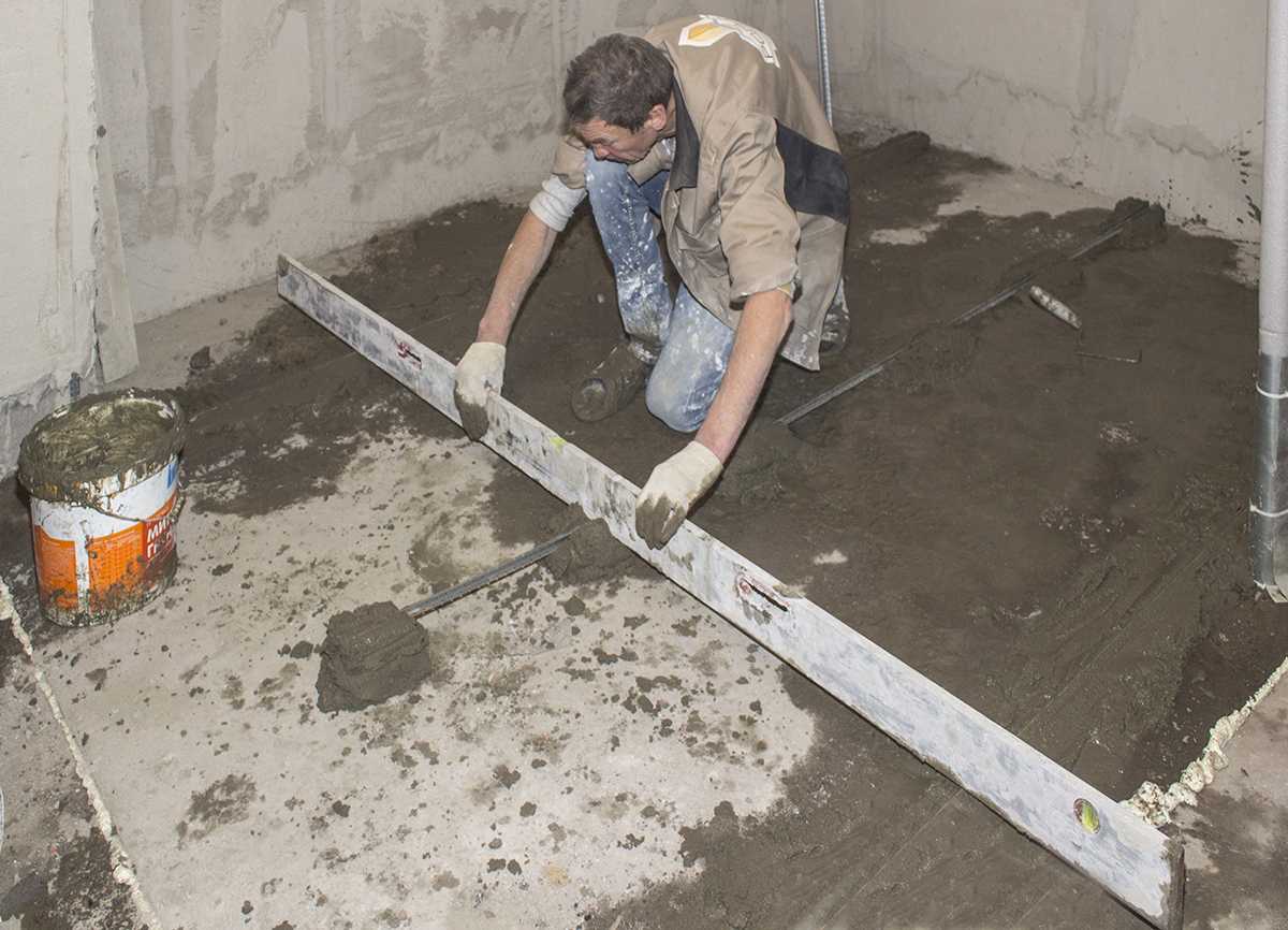 Раствор для стяжки пола - пропорции цемента и состав бетона