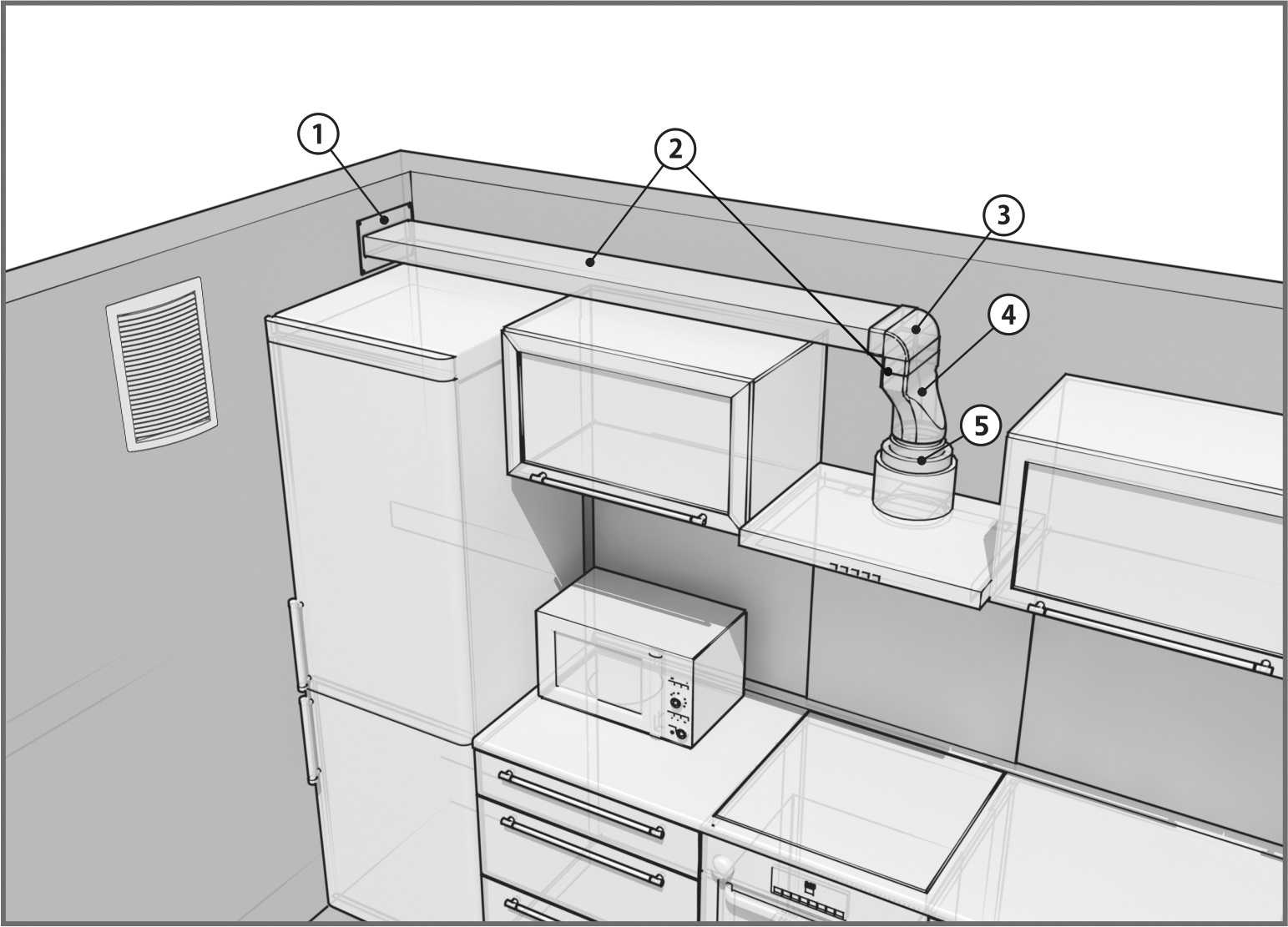 Подключение вытяжки к вентиляции на кухне своими руками: план установки + видео инструкция