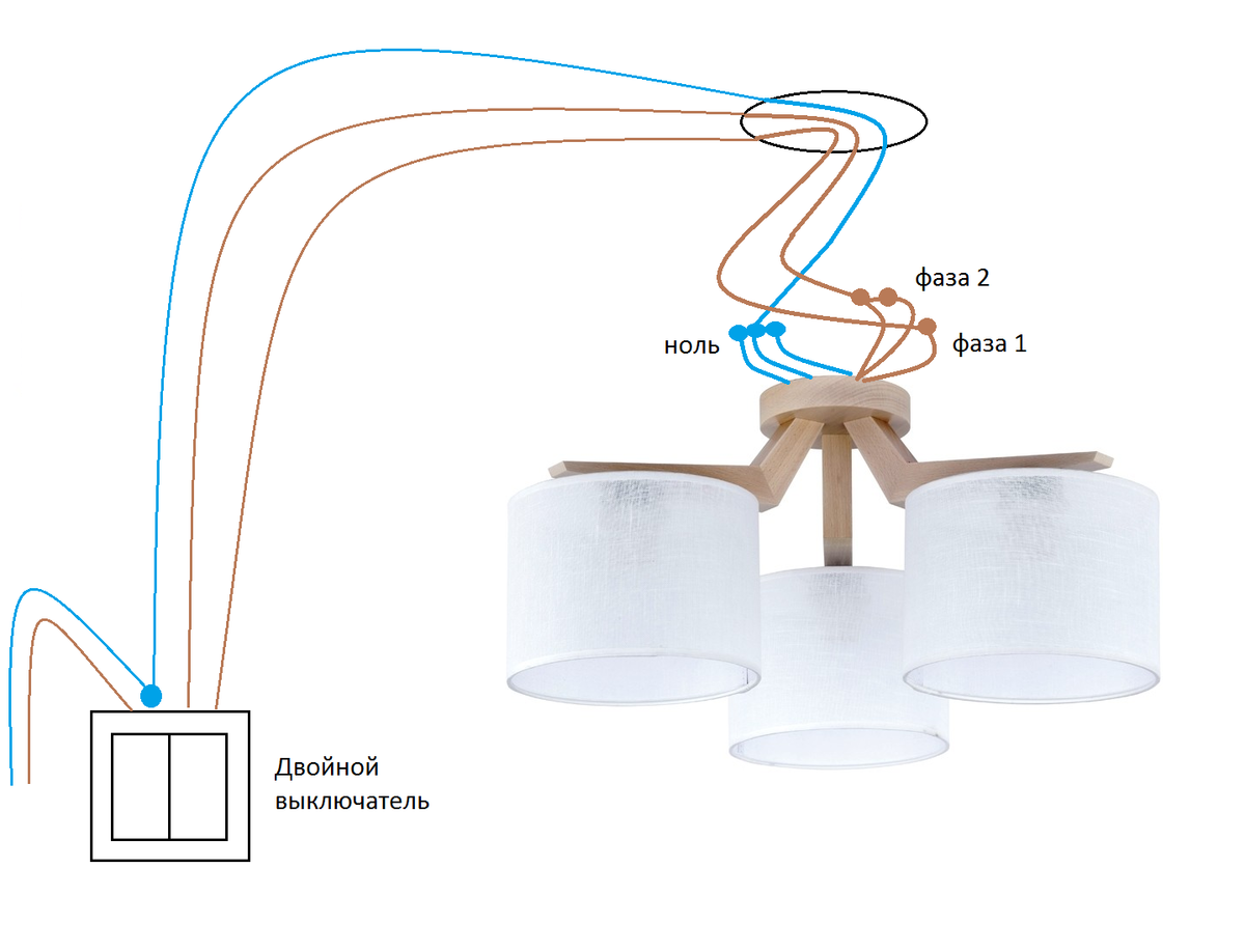 Схема подключение люстры: подготовка, подключение люстр с разным количеством ламп, техника безопасности