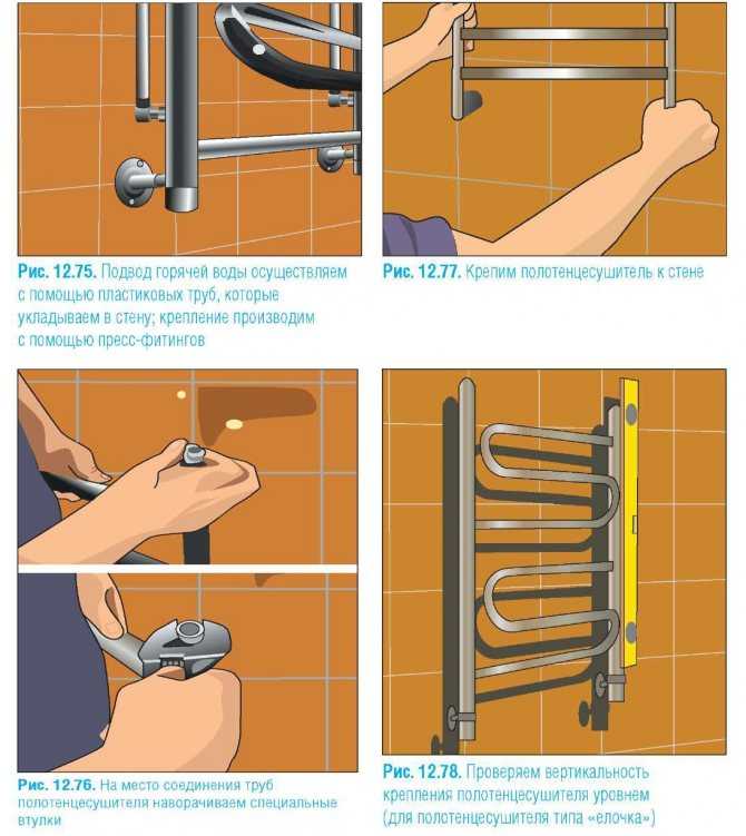 Подключение полотенцесушителя своими руками: как правильно установить и подключить водяной - видео-инструкция, фото