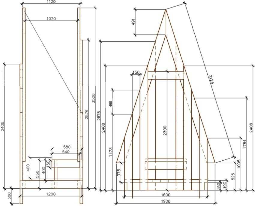 Обзор современных дачных туалетов типа шалаш Чертежи деревянных построек, схемы и правила размещения Рекомендации по строительству и отделке