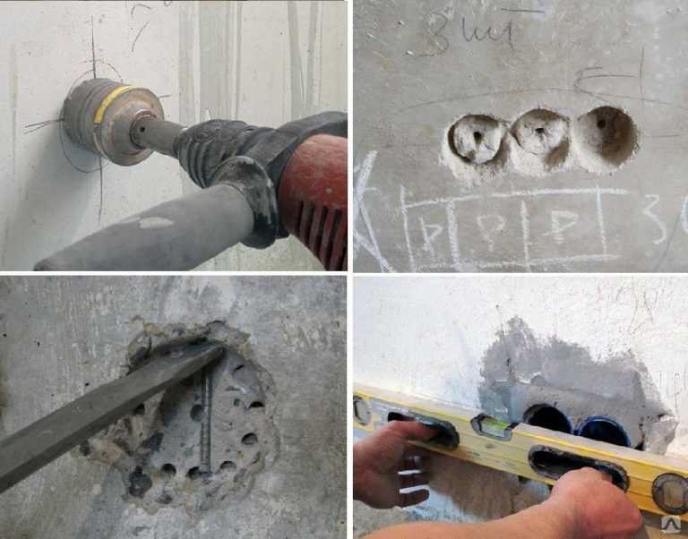 Установка подрозетников в бетонные стены и тонкие перегородки из гипсокартона