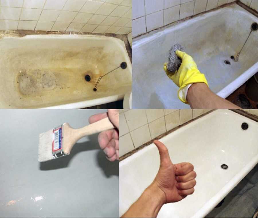 Реставрация чугунной ванны своими руками: способы восстановления эмали