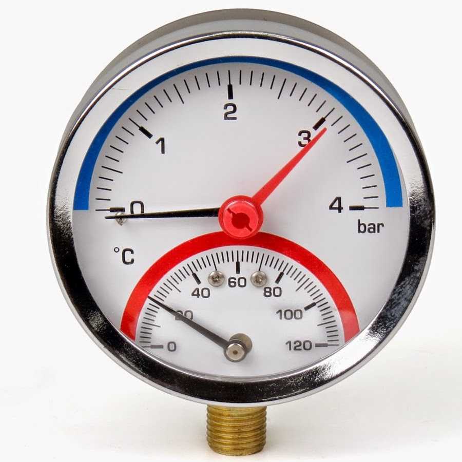 Датчики давления и температуры воды в системе отопления